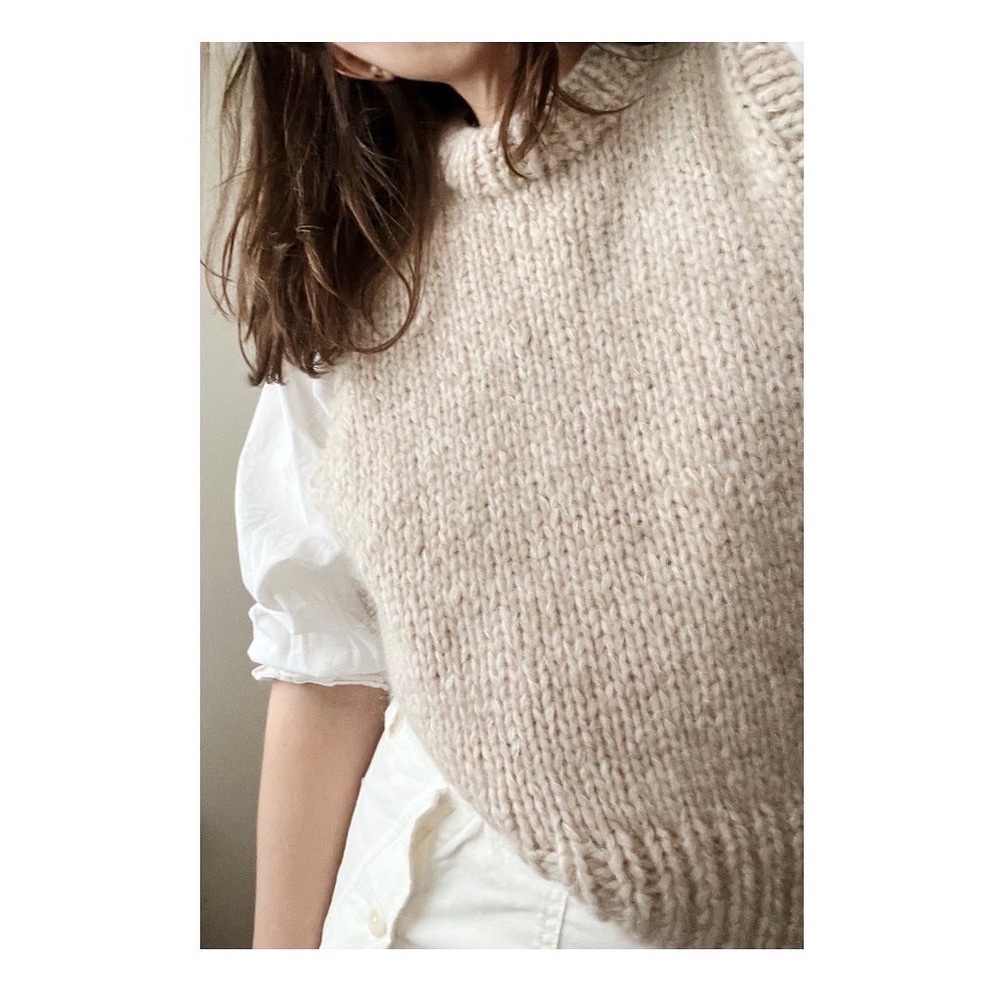 Handknit alpaca sweater vest